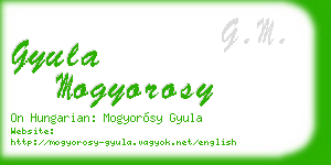 gyula mogyorosy business card